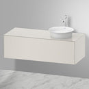 Duravit 白色鬱金香檯面洗臉盆，附梳妝台，附 1 個拉出式隔間，無內部系統