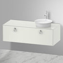 Duravit 白色鬱金香檯面洗臉盆，附梳妝台，附 1 個拉出式隔間，內部系統為橡木