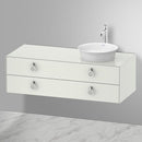 Duravit 白色鬱金香檯面洗臉盆，附梳妝台，附 2 個拉出式隔間