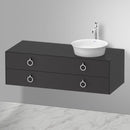 Duravit 白色鬱金香檯面洗臉盆，附梳妝台，附 2 個拉出式隔間