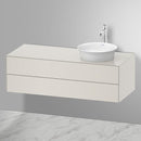 Duravit 白色鬱金香檯面洗臉盆，附梳妝台，附 2 個拉出式隔間