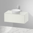 Duravit 白色鬱金香檯面洗臉盆，附梳妝台，附 1 個拉出式隔間，無內部系統