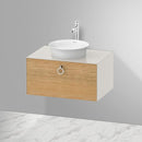 Duravit 白色鬱金香檯面洗臉盆，附梳妝台，附 1 個拉出式隔間，無內部系統