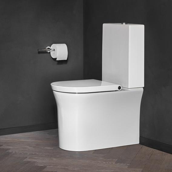 Duravit White Tulip floorstanding, close-coupled, washdown toilet, rimless