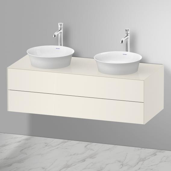 Duravit White Tulip vanity unit for 2 countertop washbasins with 2 pull-out compartments