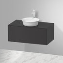 Duravit 白色鬱金香盥洗台，適用於檯面洗臉盆，附 1 個拉出式隔層，採用尖端技術