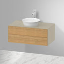 Duravit 白色鬱金香梳妝台，適用於檯面洗臉盆，附 2 個拉出式隔間，採用尖端技術