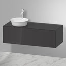 Duravit 白色鬱金香盥洗台，適用於檯面洗臉盆，附 1 個拉出式隔層，採用尖端技術