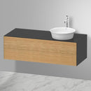 Duravit 白色鬱金香盥洗台，適用於檯面洗臉盆，附 1 個拉出式隔層，採用尖端技術