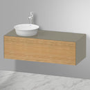 Duravit 白色鬱金香盥洗台，適用於檯面洗臉盆，附 1 個拉出式隔層，採用尖端技術