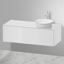 Duravit 白色鬱金香盥洗台，適用於檯面洗臉盆，附 1 個拉出式隔層，採用尖端技術
