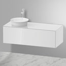 Duravit 白色鬱金香盥洗台，適用於檯面洗臉盆，附 1 個拉出式隔層，採用尖端技術