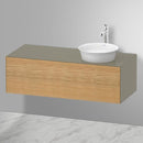 Duravit 白色鬱金香盥洗台，適用於檯面洗臉盆，附 1 個拉出式隔層，採用尖端技術