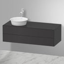 Duravit 白色鬱金香梳妝台，適用於檯面洗臉盆，附 2 個拉出式隔間，採用尖端技術