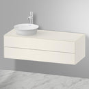 Duravit 白色鬱金香梳妝台，適用於檯面洗臉盆，附 2 個拉出式隔間，採用尖端技術