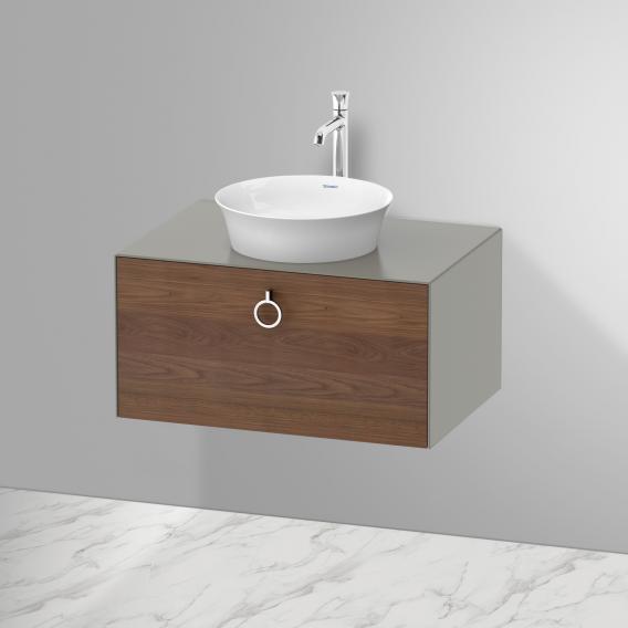 Duravit White Tulip vanity unit for countertop washbasin with 1 pull-out compartment, with handle