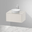 Duravit 白色鬱金香盥洗台，適用於檯面洗臉盆，附 1 個拉出式隔層，採用尖端技術
