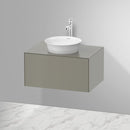 Duravit 白色鬱金香盥洗台，適用於檯面洗臉盆，附 1 個拉出式隔層，採用尖端技術