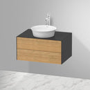 Duravit 白色鬱金香梳妝台，適用於檯面洗臉盆，附 2 個拉出式隔間，採用尖端技術