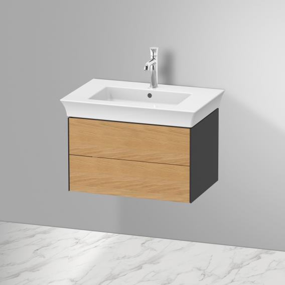 Duravit 白色鬱金香盥洗台配有 2 個拉出式隔間