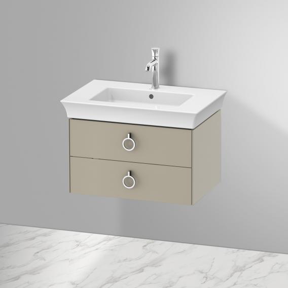 Duravit 白色鬱金香盥洗台配有 2 個拉出式隔間