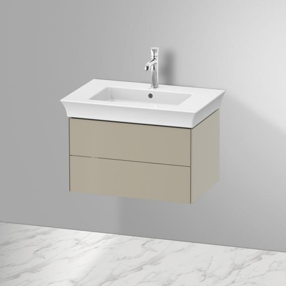 Duravit 白色鬱金香盥洗台配有 2 個拉出式隔間