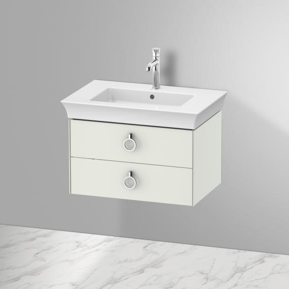 Duravit 白色鬱金香盥洗台配有 2 個拉出式隔間