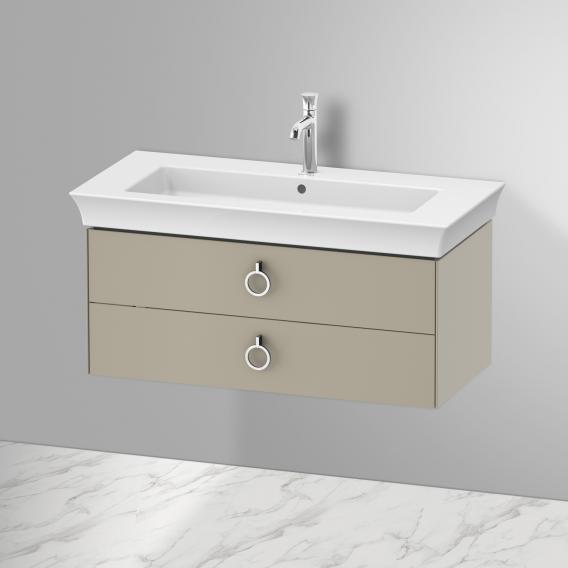 Duravit 白色鬱金香盥洗台配有 2 個拉出式隔間