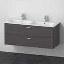 Duravit XBase vanity unit for double washbasin with 2 pull-out compartments