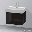 Duravit XSquare vanity unit Compact with 1 pull-out compartment, with interior system in maple