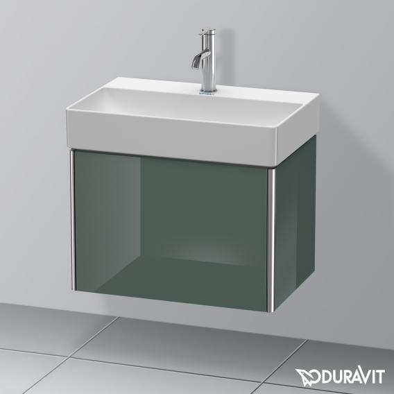 Duravit XSquare 梳妝台 緊湊型，附 1 個拉出式隔層，內部系統為胡桃木