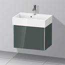 Duravit XSquare vanity unit Compact with 1 pull-out compartment, with interior system in walnut
