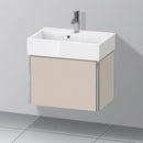 Duravit XSquare vanity unit Compact with 1 pull-out compartment, with interior system in walnut