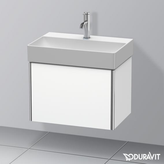 Duravit XSquare 梳妝台 緊湊型，附 1 個拉出式隔層，內部系統為胡桃木