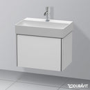 Duravit XSquare vanity unit Compact with 1 pull-out compartment, with interior system in walnut