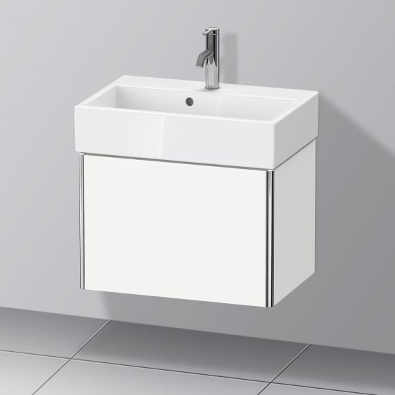 Duravit XSquare 梳妝台 緊湊型，附 1 個拉出式隔層，內部系統為胡桃木