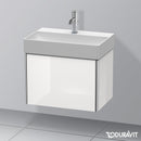 Duravit XSquare vanity unit Compact with 1 pull-out compartment, with interior system in walnut