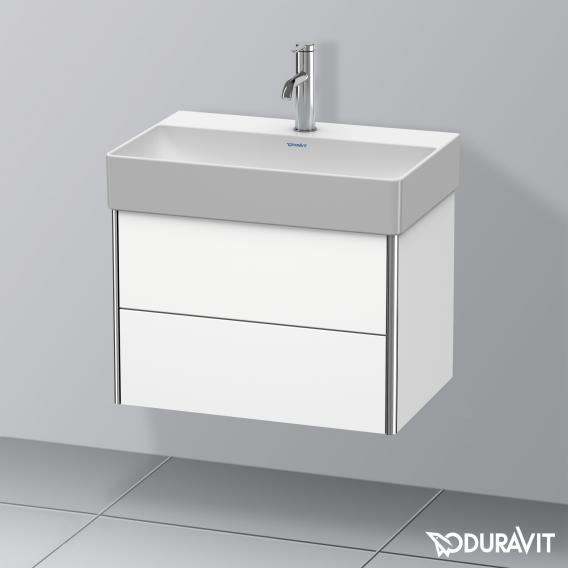 Duravit XSquare vanity unit Compact with 2 pull-out compartments, with interior system in walnut