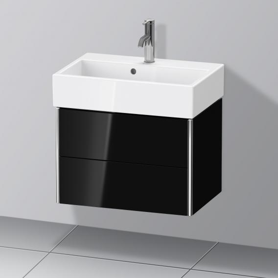 Duravit XSquare vanity unit Compact with 2 pull-out compartments, with interior system in walnut