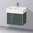 Duravit XSquare vanity unit Compact with 2 pull-out compartments, with interior system in maple
