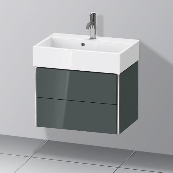 Duravit XSquare vanity unit Compact with 2 pull-out compartments, with interior system in walnut