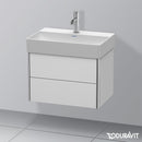 Duravit XSquare vanity unit Compact with 2 pull-out compartments, with interior system in maple