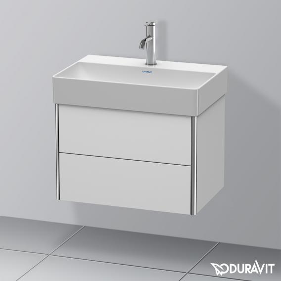 Duravit XSquare 梳妝台 緊湊型，附 2 個拉出式隔層，內部系統為楓木