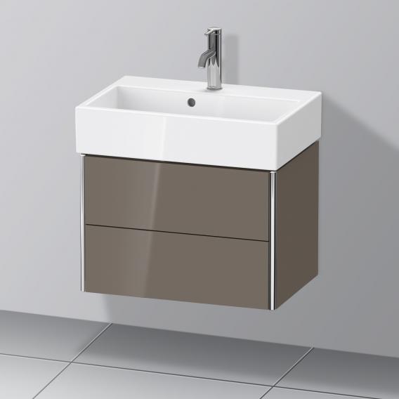 Duravit XSquare vanity unit Compact with 2 pull-out compartments, with interior system in walnut