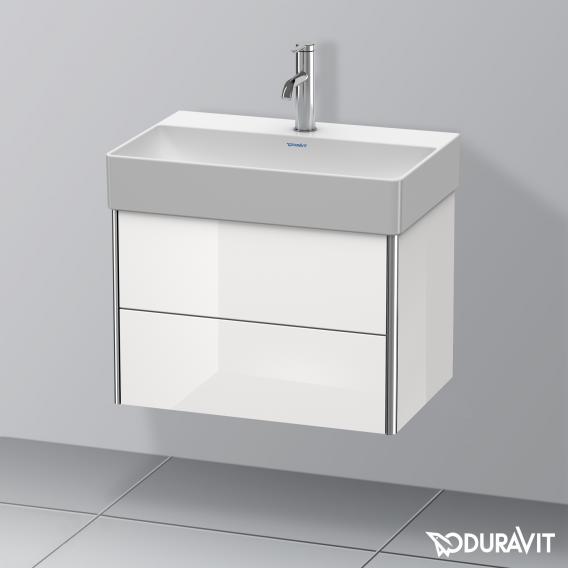 Duravit XSquare 梳妝台 緊湊型，附 2 個拉出式隔層，內部系統為楓木