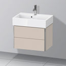 Duravit XSquare vanity unit Compact with 2 pull-out compartments, with interior system in maple