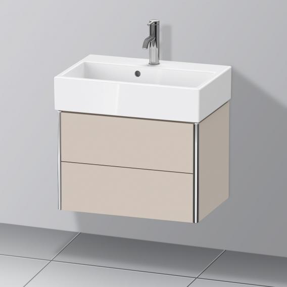 Duravit XSquare 梳妝台 緊湊型，附 2 個拉出式隔層，內部系統為楓木