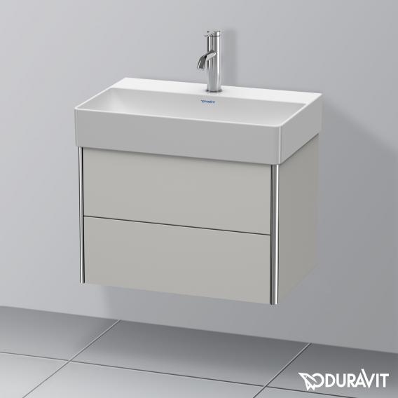 Duravit XSquare 梳妝台 緊湊型，附 2 個拉出式隔層，內部系統為楓木