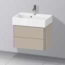 Duravit XSquare vanity unit Compact with 2 pull-out compartments, with interior system in maple