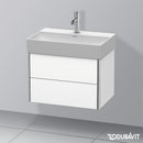Duravit XSquare vanity unit Compact with 2 pull-out compartments, with interior system in maple